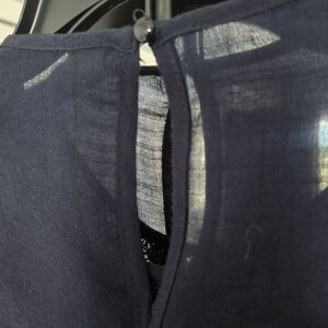 Elegant Navy Blue Women's Blouse